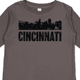 thumbnail image 4 of Inktastic Cincinnati Skyline Grunge Boys or Girls Long Sleeve Toddler T-Shirt, 4 of 5