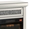 thumbnail image 4 of LED Fireplace with Remote Control and 1 Drawer, Silver - Saltoro Sherpi, 4 of 5