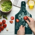 thumbnail image 3 of Anchor Cutting Board, Hand Drawn Hipster Design with an Anchor and Lettering on Grunge Background, Tempered Glass Cutting and Serving Board, Wine Bottle Shape, Dark Blue White, by Ambesonne, 3 of 5