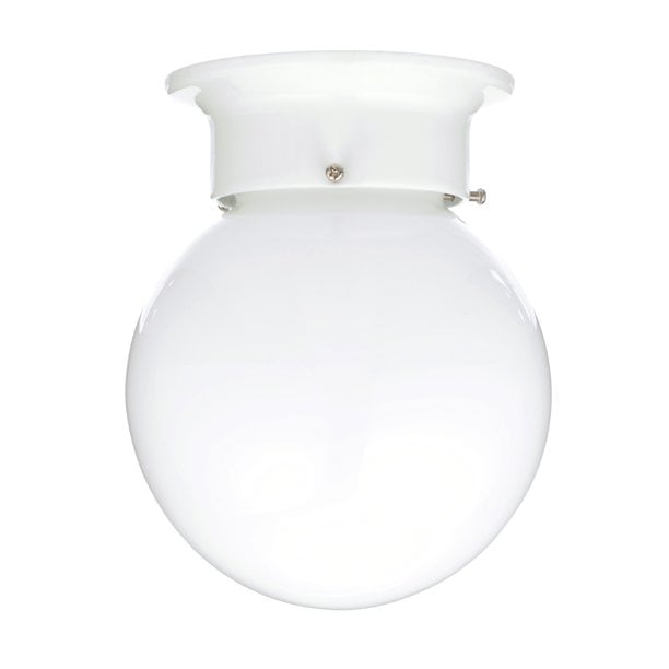 Mainstays 6-Inch Flush-Mount Globe Light, White - Walmart.com