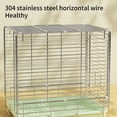 thumbnail image 6 of Stainless Steel Rustproof Folding Bird Cage Transportation Portable Cage Compacts For Travel And Home Use, 6 of 16