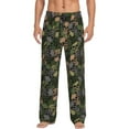 thumbnail image 2 of Goofa Camouflage Skulls Printed Soft Pajama Pants for Men, Wide Leg Comfy Casual Lounge Yoga Pants-Small, 2 of 9