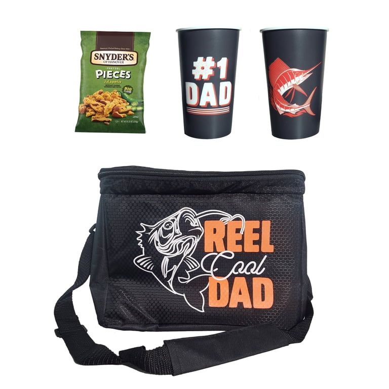 Reel Cool Dad Soft Cooler Gift Set with Snacks for Father's Day