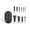 Black, variant on Livhil 10pcs Portable Travel Makeup Brush Set, Function Mini Makeup Brushes with Pouch(Pink)