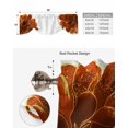 thumbnail image 6 of Tie Up Valance Curtain for Kitchen, Watercolor Blossom Orange Flower Rod Pocket Short Curtains Adjustable Tie-Up Shade Valances, Classic Abstract Art Window Treatment for Bathroom Living Room Bedroom, 6 of 7