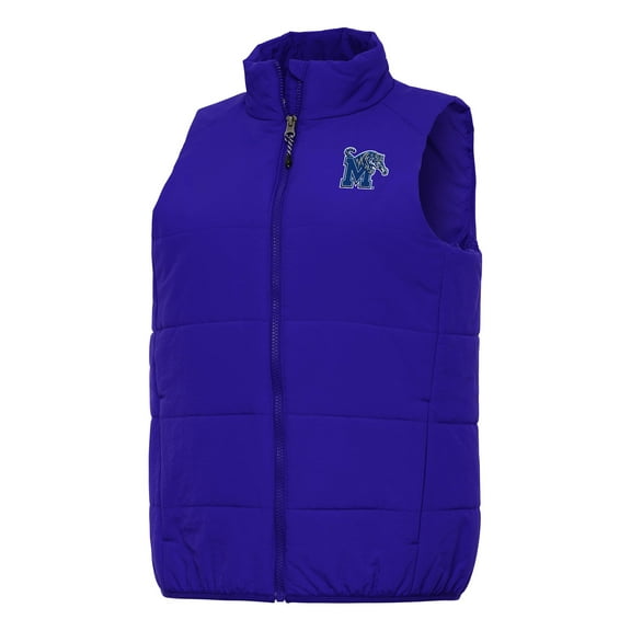 Women's Antigua Royal Memphis Tigers Experience Full-Zip Vest
