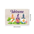 thumbnail image 4 of KOYPTL Easter Door Mat, Spring Bunny Floral Flower Indoor Outdoor Non-Slip Doormat, Entryway Front Porch Easter Rabbit Egg Carrot Welcome Door Mat Colorful for Entrance Decorations 16x24 inch, B, 4 of 7
