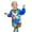 Blue, variant on Kiijoy Kids Long Sleeve Art Smock Child Waterproof Painting Apron with Pocket, Sizes 2-4