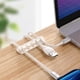 thumbnail image 2 of Organizadores de cables de escritorio transparentes, juego de 5, soporte de clip de cable adhesivo fijo de silicona para guardar cables de escritorio para cargadores, mouse, auriculares y cables de t, 2 of 5