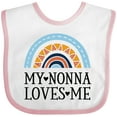 thumbnail image 3 of Inktastic My Nonna Loves Me Rainbow Boys or Girls Baby Bib, 3 of 4