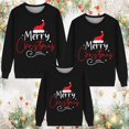 thumbnail image 2 of Generic Matching Family Christmas Pajamas Matching Family Pullover Sets Merry Xmas Print Crew Neck Pullover for Kids Sleepwear Long Sleeve Comfy Loungewear (4-5 Years,a-Black), 2 of 4