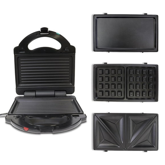 Total Chef 4-in-1 Grill, Griddle, Sandwich & Waffle Maker, Versatile Kitchen Appliance for Easy Meals