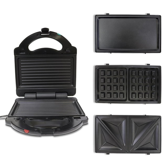 Total Chef 4-in-1 Grill, Griddle, Sandwich & Waffle Maker, Versatile Kitchen Appliance for Easy Meals