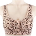 thumbnail image 2 of Summer Savings Clearance 2024! TAGOLD Plus Size Bra for Womens,Women's Front Buckle Leopard Print Large Size Thin Steel Ring Gathered Bra Beautiful Back Seamless Light Thin Underwear, 2 of 5