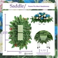 thumbnail image 2 of Sympathy Silks Artificial Cemetery Flowers White Rose and Blue Alstroemeria Saddle for Headstone, 2 of 6