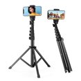 thumbnail image 3 of Selfie Stick trípode, trípode de teléfono de 85 ", soporte de trípode de aluminio para grabación de video Vlog de fotos, trípode de viaje para teléfono celular con cuello de cisne / control remot, 3 of 5