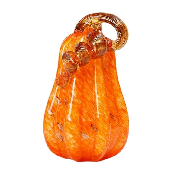 Glass Pumpkin Decoration Artificial Pumpkin for Halloween Thanksgiving Decor L