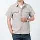thumbnail image 4 of Camisa de manga corta para hombre - Informal, holgada, lisa - Ropa de trabajo de secado rápido - Verano - Bolsillos utilitarios - Poliéster, 4 of 5