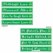 Set Of St Patricks Day Street Sign Cutouts Irish Pride Party Decoration