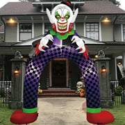 CozyBox (5ft-9ft) Halloween Inflatable LED Light Up Archway Monster Pumpkin Blow Up Yard Decorations, Powerful Blower, Ground Stakes