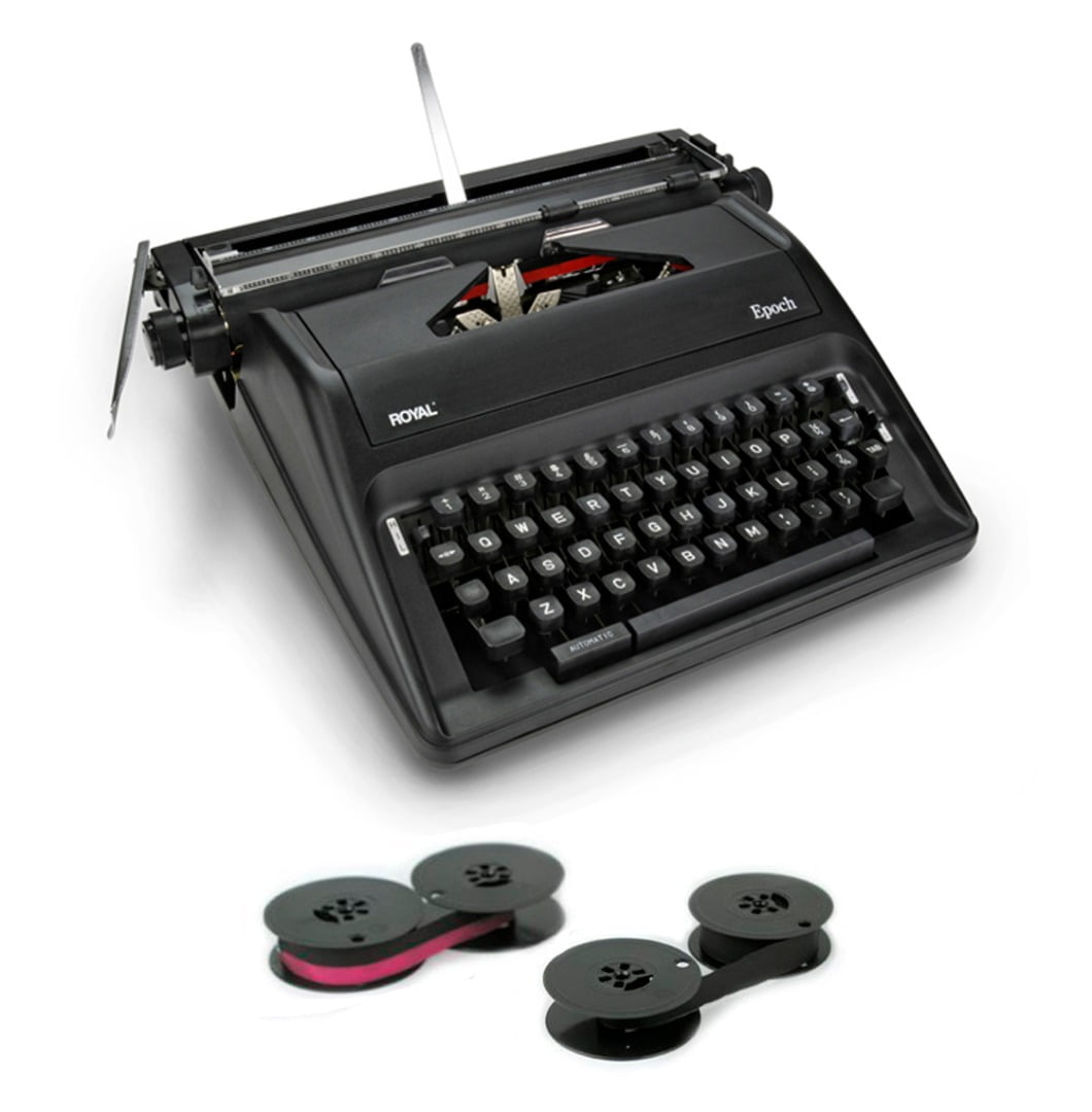 Royal Epoch Portable Manual Typewriter with Deluxe Spool Typewriter Ribbon  (2-Pack) - Walmart.com