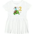 thumbnail image 3 of Inktastic 2nd Birthday Cute Turtle in Party Hat with Confetti Girls Baby Dress, 3 of 5