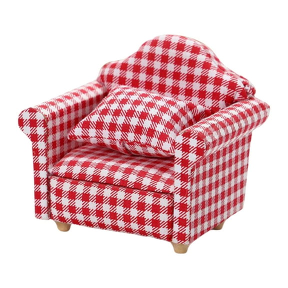 Kokiya Dollhouse Single Sofa Chair.Miniature Puppenhaus Doll House Liveing Room Furniture Arm Chair 12 Scale