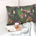 thumbnail image 4 of Pofeuu Forest Animals And Plants Print Polyester Microfiber Plush Pillowcases, Super Soft and Cozy Pillow Case Covers with Envelop Closure（Pillow core not included）-20"x30", 4 of 6