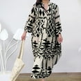 thumbnail image 2 of Womens V-Neck Fashion Printing Casual Dress, 2 of 6