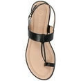 thumbnail image 4 of Journee Womens Gerra T-Strap Toe Ring Flat Sandals, 4 of 9