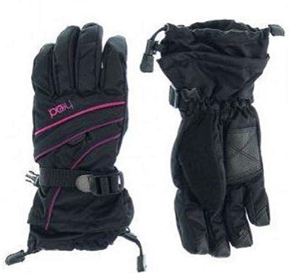 HEAD JUNIOR/YOUTH SKI GLOVE WITH VELCRO POCKET (Medium(710), Black