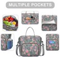thumbnail image 2 of Pioneer Flower Floral Print Pattern Womens Lunch Box for Work,Insulated Large Lunch Bag for Tween and Teen,Loncheras Para Mujer,Leakproof Adult Lunch Bag for Work,Beach,Travel,Picnic,Camping, 2 of 7