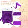 thumbnail image 3 of Cinta de Terciopelo Brillante Uxcell, Rollo de Tela Metálica Brillante para Envolver Regalos, Manualidades, Lazos para el Cabello, Coronas y Decoraciones en Púrpura, 3 of 7