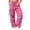 Hot Pink, variant on DeHolifer Womens Cargo Pants Plus Size Solid Color Elastic Waisted Casual Ttrousers with Pocket Khaki 3XL