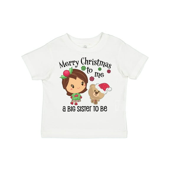 Inktastic Merry Christmas to Me, a Big Sister to Be Girls Toddler T-Shirt
