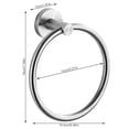thumbnail image 3 of Anneau Porte-Serviette en Acier Inoxydable pour Salle de Bain Noir 2 Pcs, 3 of 8