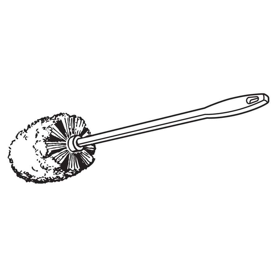 Rubbermaid Commercial Toilet Bowl Brush 14 1/2" White Plastic 24/Carton 631000WECT