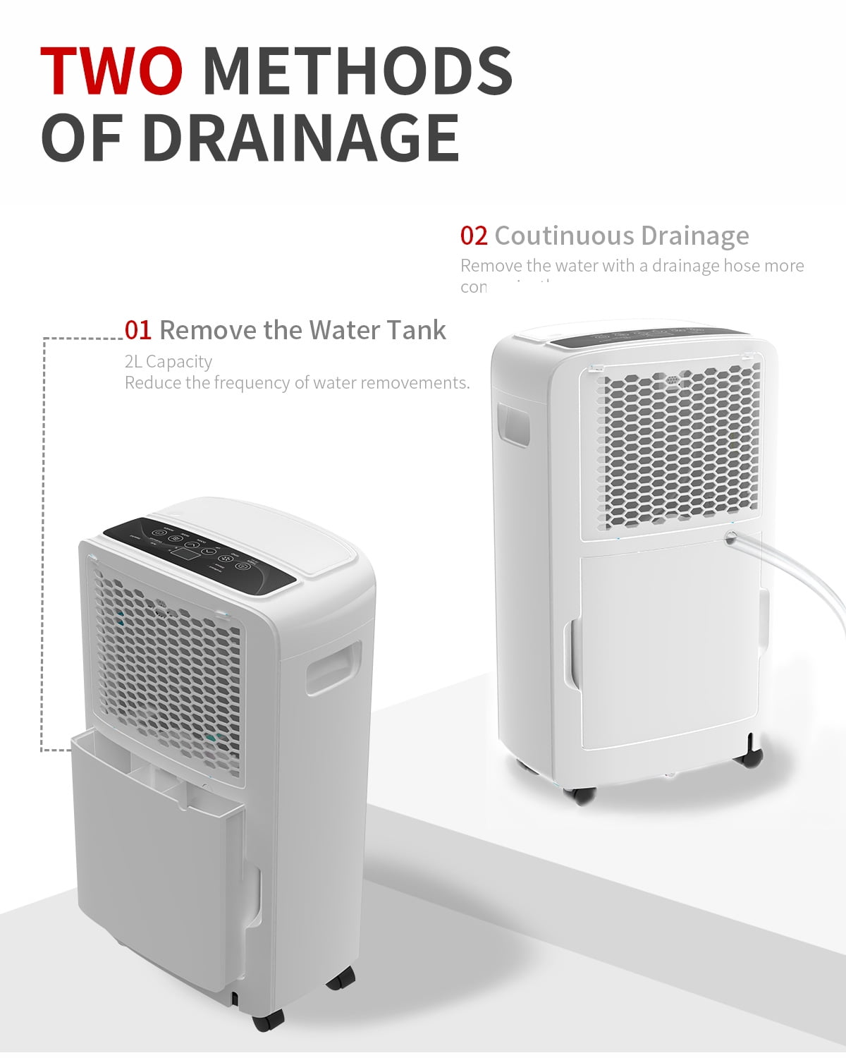 Shinco 40-Pint Dehumidifier for 2,000 Sq.Ft Medium Rooms and Basements