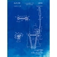 thumbnail image 2 of Borders, Cole 15x18 Gold Ornate Wood Framed with Double Matting Museum Art Print Titled - PP1122-Faded Blueprint Vibrato Tailpiece Patent Wall Art Poster, 2 of 4