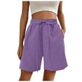 thumbnail image 1 of Women's Active Shorts Summer Lightweight Design Casual Wide Leg Crop Pants With Drawstring, 1 of 3