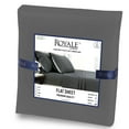 thumbnail image 4 of Royale Linens Full Size Flat Sheet Only - Brushed 1800 Microfiber - Wrinkle&Stain Resistant - Hotel Quality Flat Sheet Sold Separately - Top Sheet for Bed (Full, Grey), 4 of 10