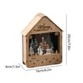 thumbnail image 3 of YOHAVEN Wooden House Christmas Night Light, LED Santa Cabin Luminous Tabletop Ornament for Xmas Home Bedroom Living Room Decor, 3 of 6