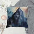 thumbnail image 2 of JEUXUS Throw Pillow Covers  Blue Cold Abstract Mountains Splash Ink Digital Art Watercolor Nature Silver Cool Painting Emotional Cushion Case for Fall Home Decorative, 2 of 5