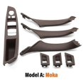 thumbnail image 1 of Cubierta de manija de puerta interior de coche, color beige y negro, de carbono, para BMW Serie 5 F10 F11 F18 2009-2017, volante a la izquierda, s202412246378, 1 of 5