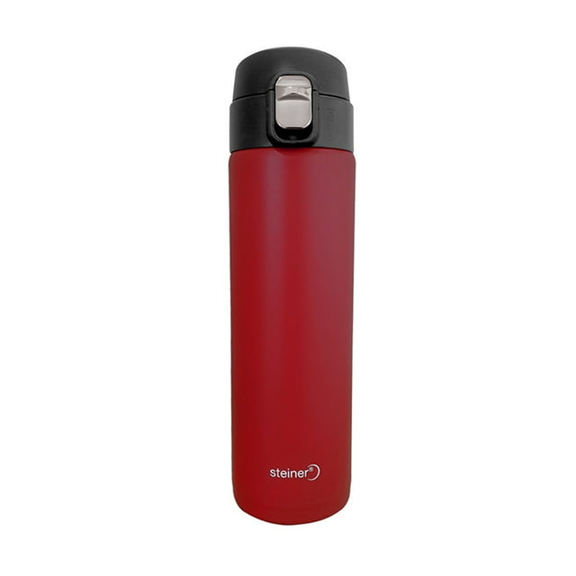 Termo Doble Pared de Botón Steiner Liso Mate de Acero Inoxidable 500 Ml Rojo