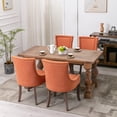 thumbnail image 3 of Resenkos Thickened Fabric Dining Chairs Set of 2, Farmhouse Tufted Modern Upholstered Ultra Side Chairs Orange, 3 of 11