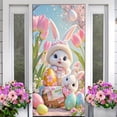 thumbnail image 4 of EWASWON Easter Door Curtain Extra Wide 70x35 Inch Easter Door Cover for Front Door, Spring Wall Hanging & Party Backdrop Decor, Easy to Install Holiday Decoration, 4 of 6