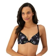 Maidenform® Love the Lift® Natural Boost Demi T-Shirt Underwire Bra 09428 Color: Black Regal Ditsy Size: 34 C