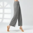 thumbnail image 2 of Wide Leg High Waist Stretch Dance Training Pants for Women, Polyester, Elastic Waist, Multiple Sizes, 2 of 4