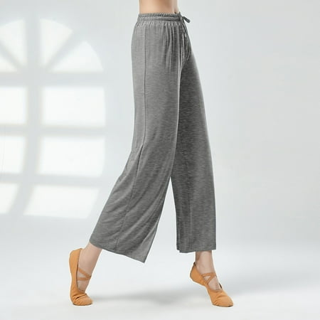 Women s Plus Panties for Women Cotton Plus Size Womens Dress Pants High Waisted Petite Wide Leg Pants High Waist Straight Vertical Vertical Stretch Modern Dance Training Pants Dance Pants Yoga Pants